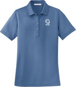 Ladies Pique Polo, Azure Blue